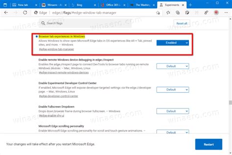 Configure Browser Tab Experiences In Windows For Microsoft Edge