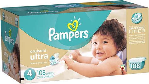 Pampers Cruisers Ultra Diapers Size 4 Economy Pack 108