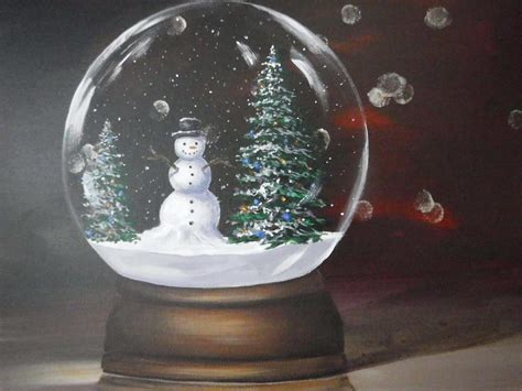 Daily Paintworks Original Fine Art Terri Nicholson Snow Globe