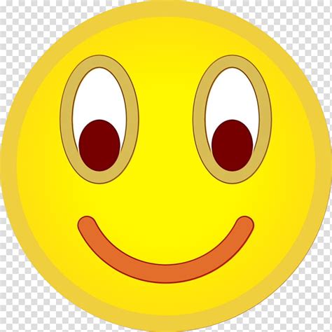 Happy Face Emoji Watercolor Paint Wet Ink Emoticon Smiley Wink