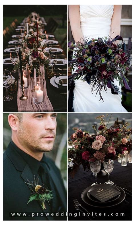 Awesome Fall Wedding Colors In Shades Of Black Wedding Colors Black