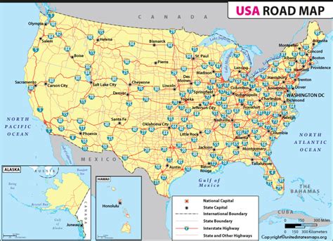 Road Map Of Us United States Maps