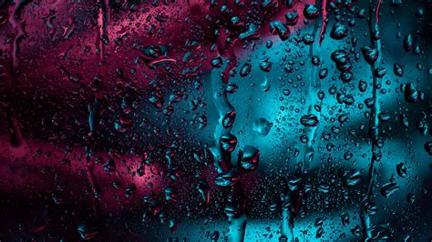 Download Wallpaper 2560x1440 Drops Glass Rain Moisture
