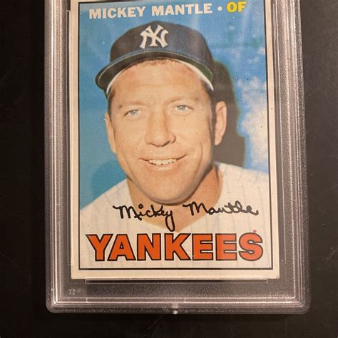 1967 Topps Mickey Mantle New York Yankees 150 Psa 4 Vg Ex Hall Of Fame