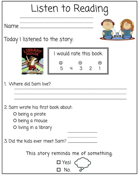 The First Grade Bloom Worksheet For Listening Comprehension