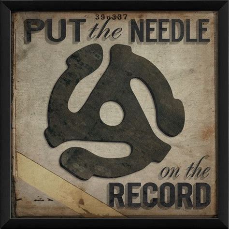 Put The Needle On The Record Framed Vintage Advertisement In Black