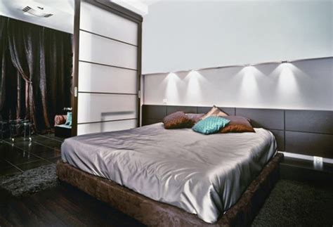 Check this romantic bedroom ideas out for your reference! Modern Extremely Dark Apartment Interiors Decorating ...