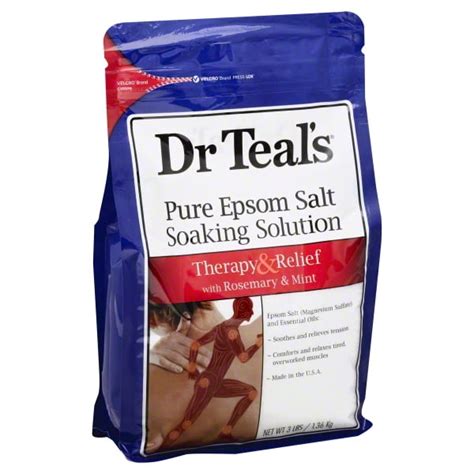 Dr Teals Pure Epsom Salt Soaking Solution Therapy And Relief With