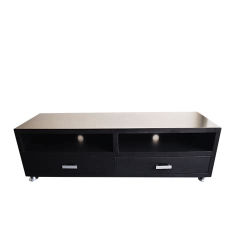 Tv Stand Painted Black With Two Drawers Ericsim Furnitures