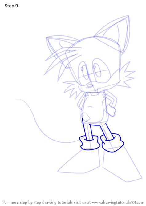 Learn How To Draw Miles Tails Prowe From Sonic X Sonic X Step By Step
