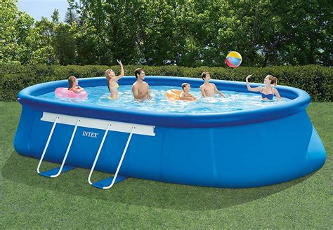 Intex 20ft X 12ft X 48in Oval Frame Pool Set With Filter Pump Ladder