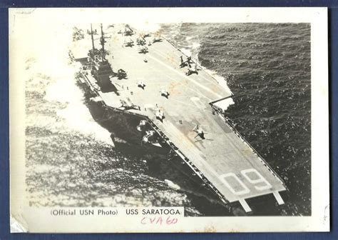 USS SARATOGA CV 60 Aircraft Carrier Official US Navy Photo Bonney Lake