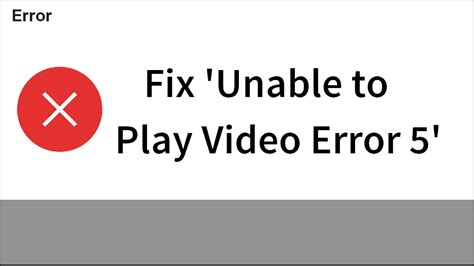 How To Fix Unable To Play Video Error Quick Solutions