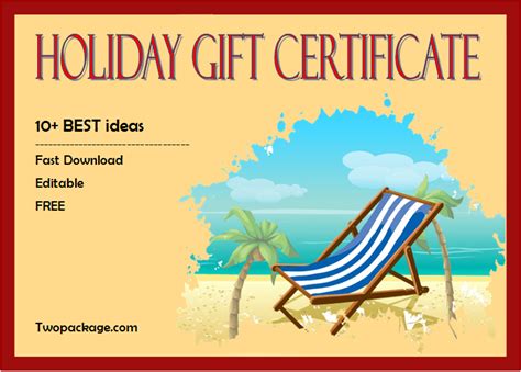 A night on the town that includes a printable gift certificate to a local restaurant, movie theater, or community play is a great way to recognize others for their efforts. 10+ Holiday Gift Certificate Template FREE Ideas