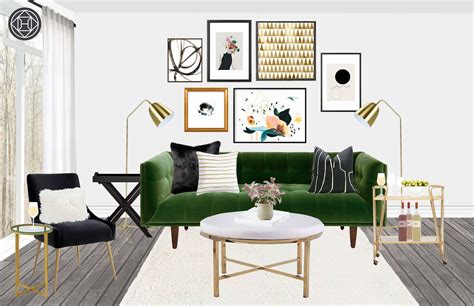 Contemporary Glam Preppy Living Room Design By Havenly Interior