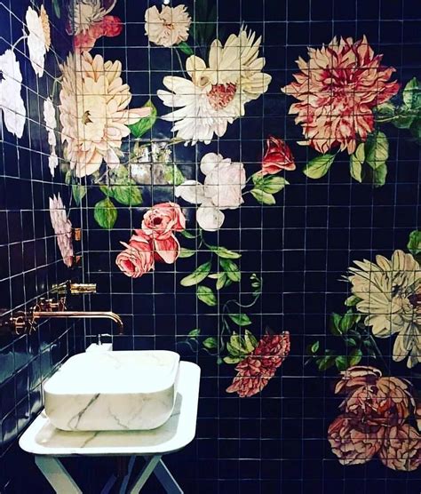 View 17 Pink Bathroom Wall Tiles Flower Design Learnmineart