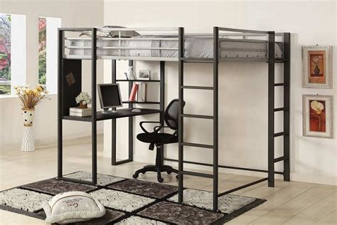 Black Loft Bed With Desk Style Meets Function Homesfeed