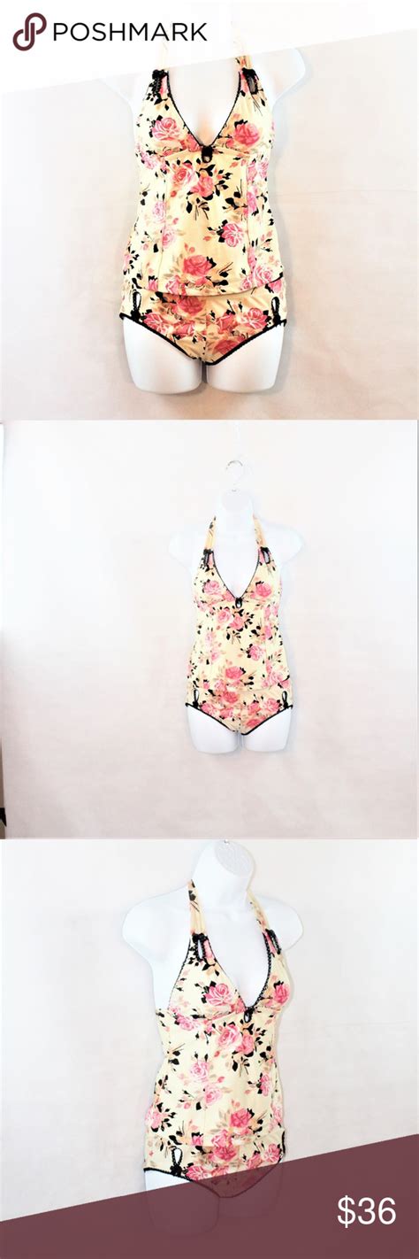 Betsey Johmson Floral Pinup 2 Piece Tankini Tankini Betsey Clothes
