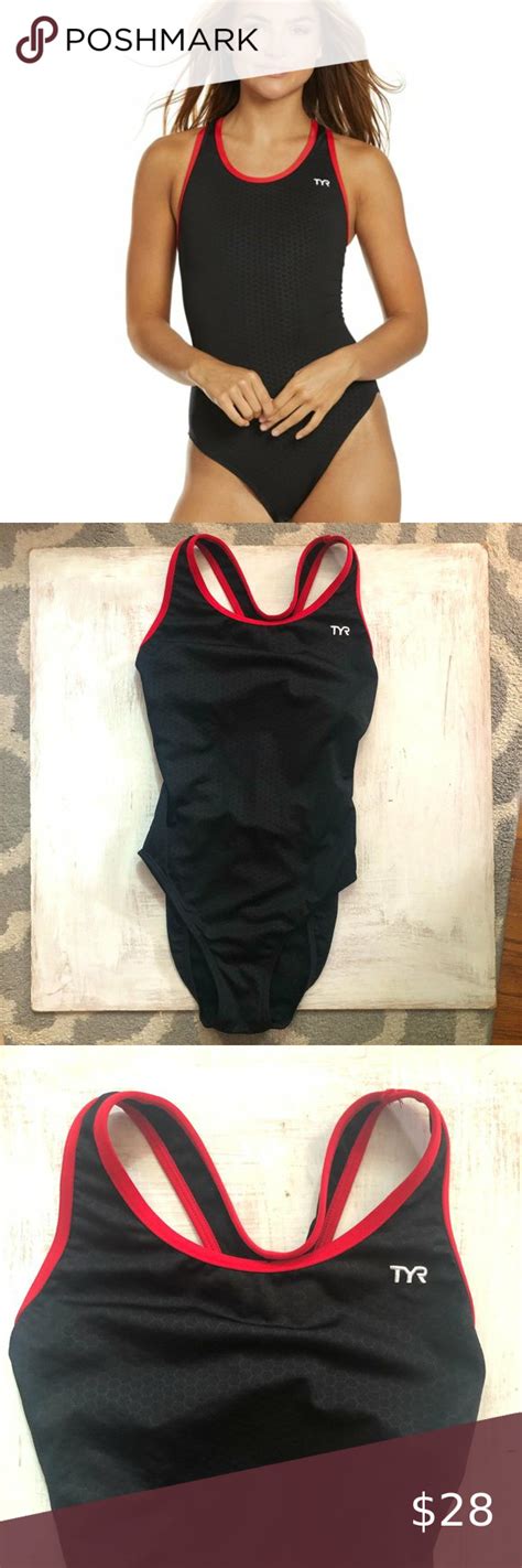 Tyr Hexa Maxfit Black Red One Piece Swimsuit 36 Red One Piece One Piece Swimsuit Tyr