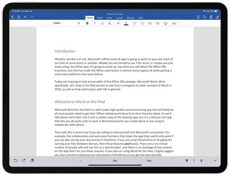 Instead of a single file, you must download. A Beginner's Guide to Microsoft Word on the iPad — The ...