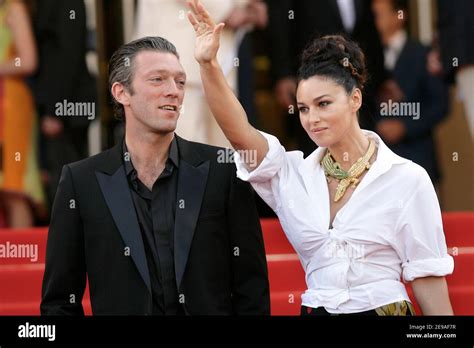 Italian Actress Monica Bellucci And Her Husband French Actor Vincent