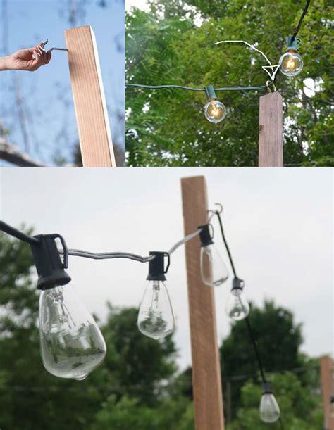 How To Create Patio String Lighting With Diy Pole Homedesigninspired