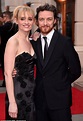 James McAvoy and Anne-Marie Duff talk outside their London home before ...