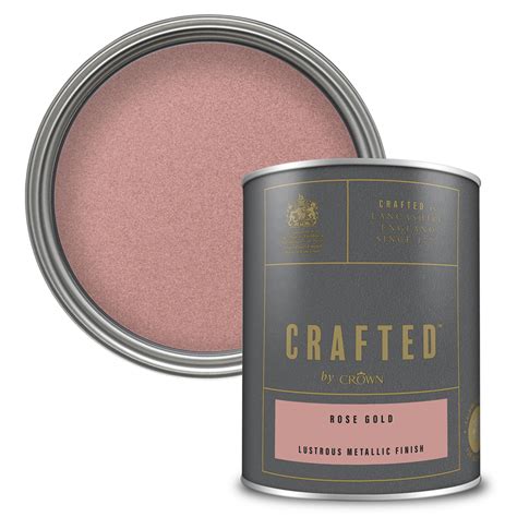 Rose Gold Lustrous Metallic Emulsion Crafted™ By Crown Crown Paints