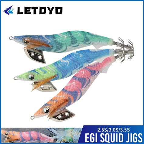 LETOYO Artificial Squid Jig 2 5s 3 0s 3 5s Squid Fishing Lure