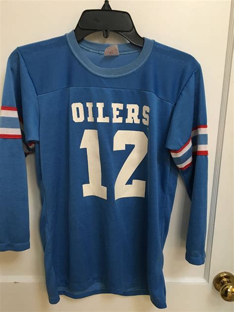 Vintage Houston Oilers 12 Jersey Nfl Football Youth Size Xl 18 20