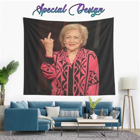 Betty White Betty Middle Finger Tapestry Etsy