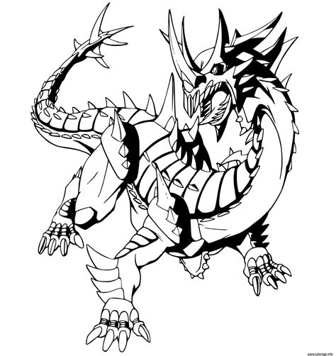 Coloriage Bakugan Drago à Imprimer Colorier Dessin Sketch Coloring Page