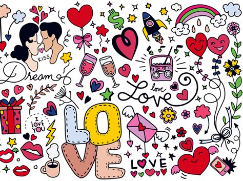 Love Doodle Hand Drawn Heart And Words Love Doodle By 9george On Dribbble