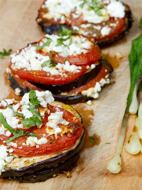 how to… cook delicious grilled eggplant with tomato and feta every college girl