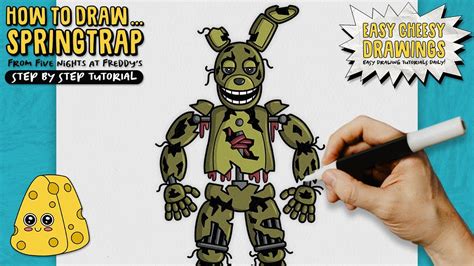 How To Draw Springtrap 😱🐰 Five Nights At Freddys Easy Step By Step