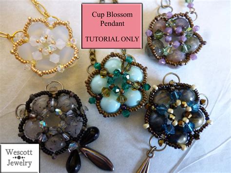 Pattern for Cup Blossom Pendant 3D Flower Pendant with