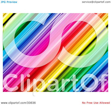 Clipart Illustation Of A Colorful Diagonal Rainbow