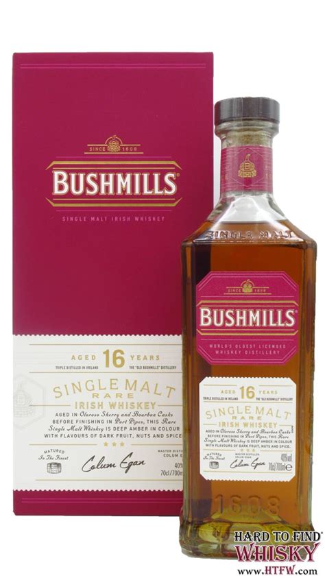 Bushmills Single Malt Rare Irish 16 Year Old Whiskey