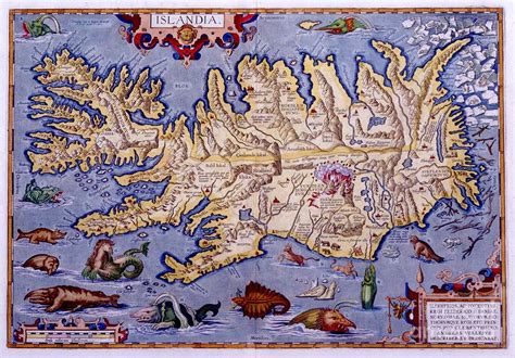 abraham ortelius islandia c1600 digital art by vintage map pixels