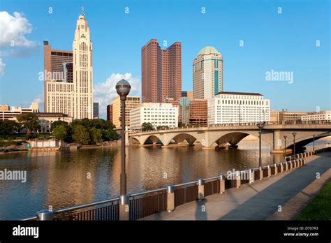 Downtown Columbus Ohio Skyline From Genoa Park Stock Photo 55939831