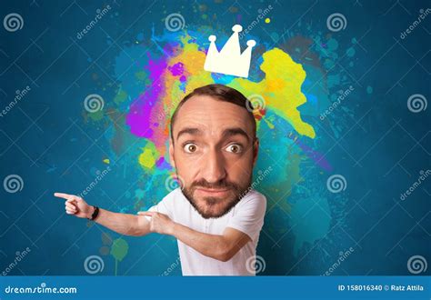 Big Head On Small Body With Crown Stock Photo Image Of Charming