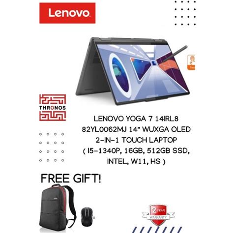 Lenovo Yoga 7 14irl8 82yl0062mj 14 Wuxga Oled 2 In 1 Touch Laptop I5