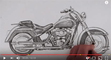 How To Draw A Harley Davidson Motorcycle Webbikeworld