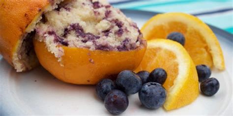 Blueberry Muffin In An Orange Blue Berry Muffins Muffins Orange Muffins