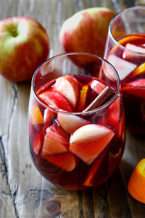 Honeycrisp apples for the most flavor: Honeycrisp Apple Sangria | Sally's Baking Addiction