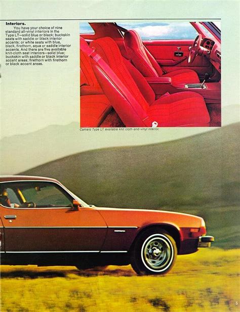 1977 Camaro Sales Brochure Type Lt