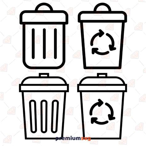 Trash Can Svg Cut Files Premiumsvg