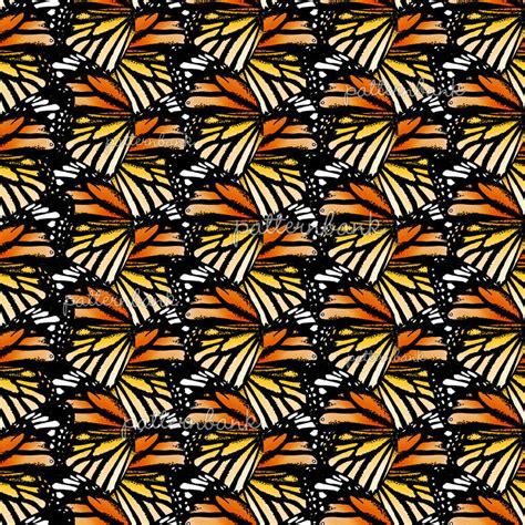 Monarch Red Butterfly Wing By Laura Hickman Seamless Repeat Royalty