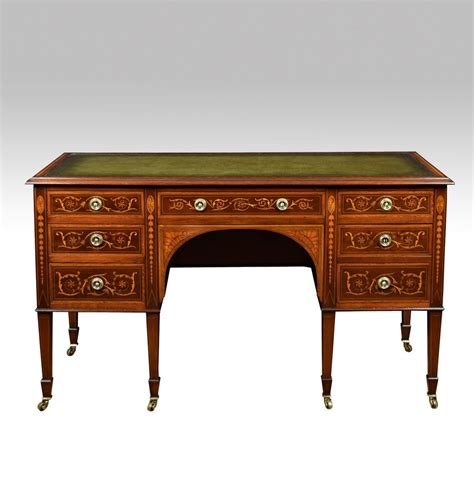Mahogany Inlaid Writing Desk By Maple And Co Antiques Atlas