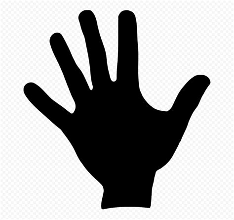 Hd Black Silhouette Left Hand Print Png Citypng